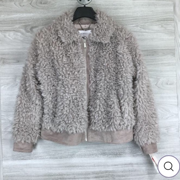 BCBGeneration Zip Front Faux Fur Jacket Size Large - Picture 4 of 8